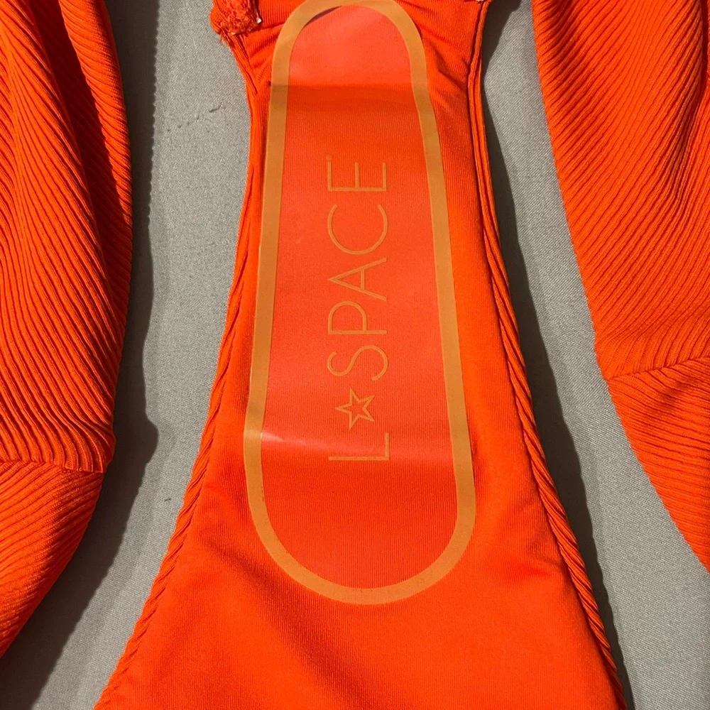 L*SPACE Jasper Top & Rocky Classic Bottoms Bikini Set Pimento Orange Red LARGE - Picture 8 of 12